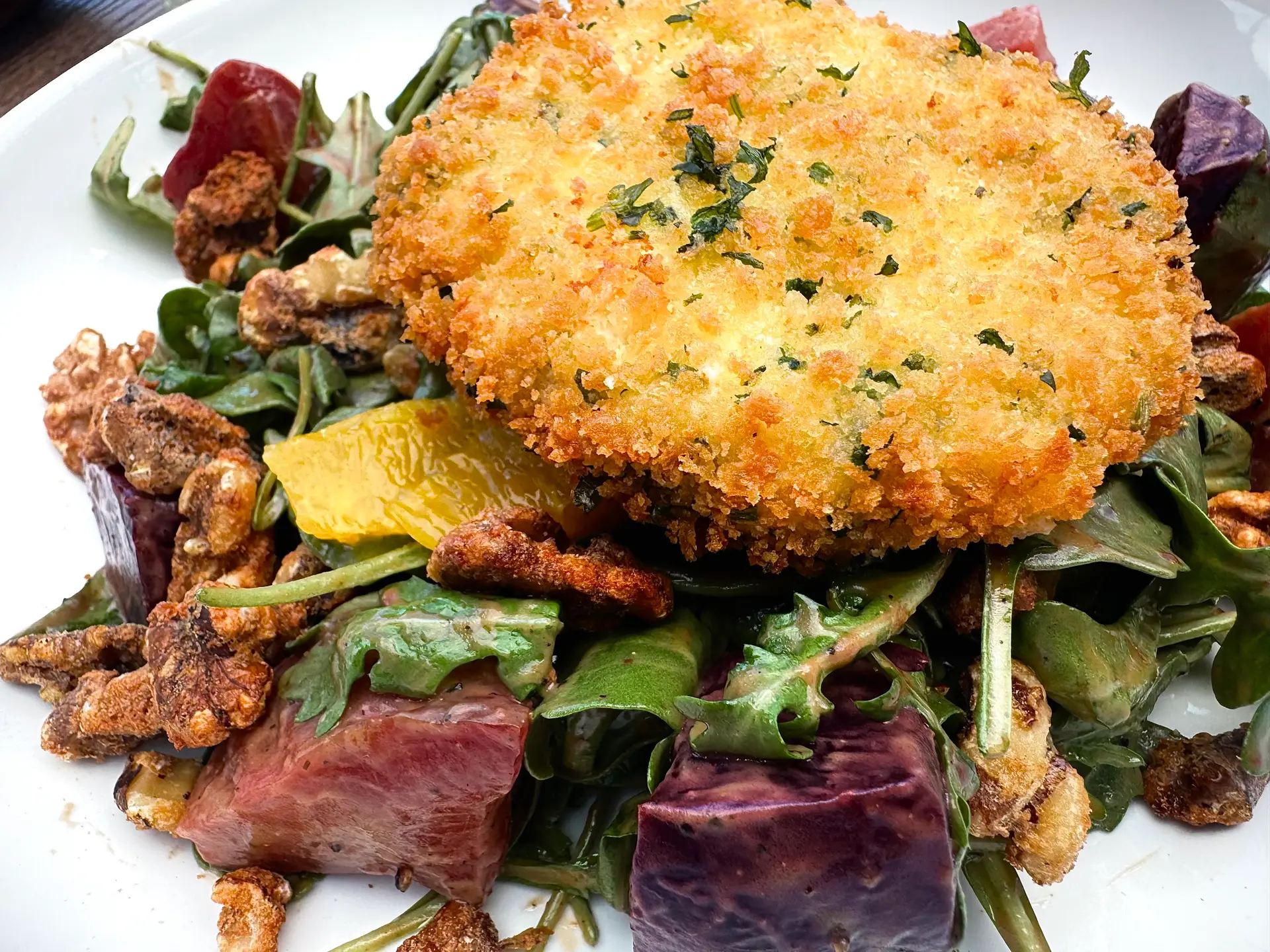 The Boardwalk Bar and Grill: Beets and Crispy Goat Cheese Salad